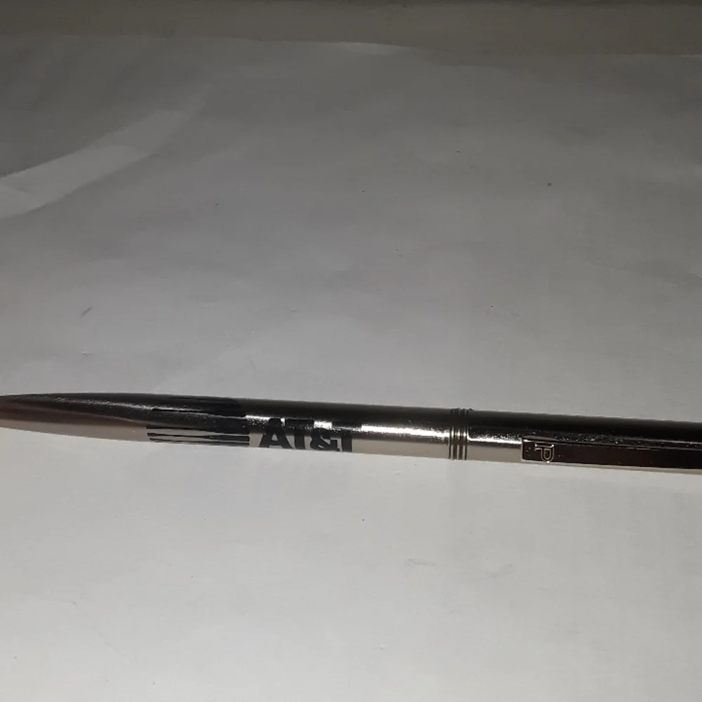 RARE VINTAGE AT&T ALL STAINLESS STEEL PARKER PEN WRITES BLUE INK